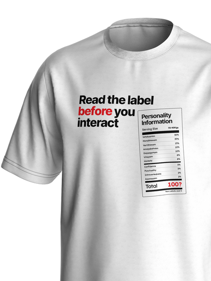 Personality information label