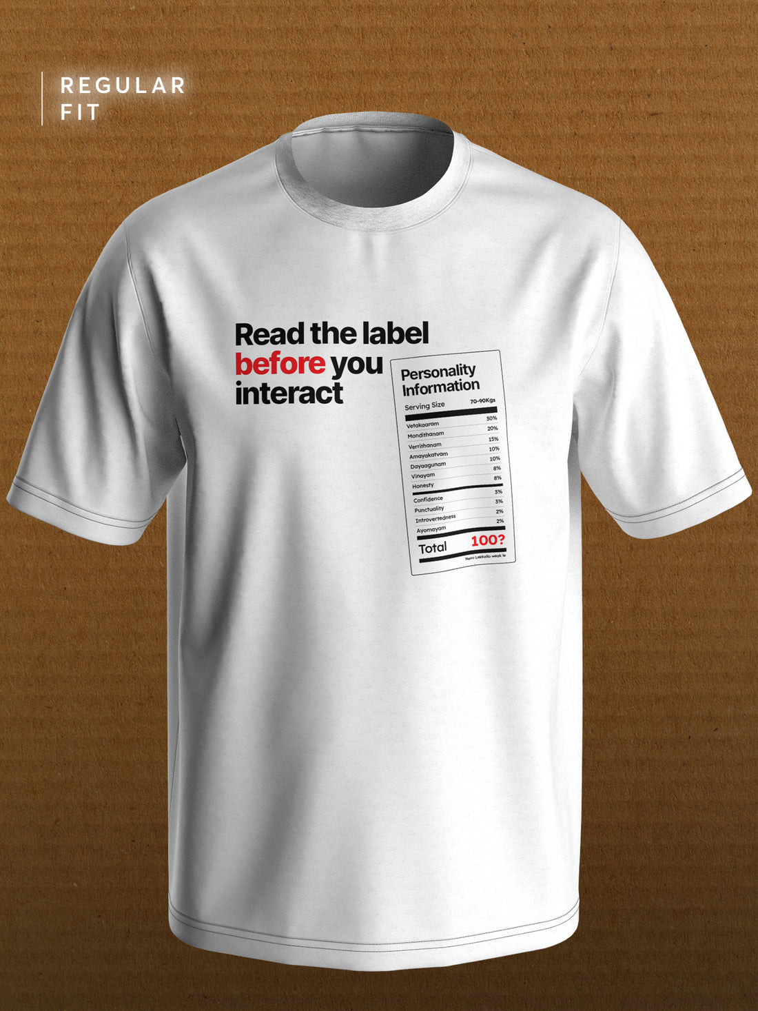 Personality information label